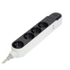 Chacon 49450 4–Way Power Outlet Strip with Surge Protection and