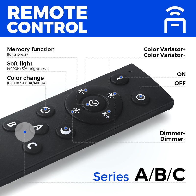 Barrina 3575 Remote Series LED Linear Light Fixture with Remote,