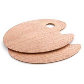 Dxlam Paint Palette, 2PCS Wooden Paint Tray Palettes