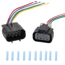 Headlight Connector Plug Male and Female Wire Harness Pigtail 5-Pin Compatible with Chevy Silverado GMC Sierra 2014-2016, Halogen Headlight Connector Harness