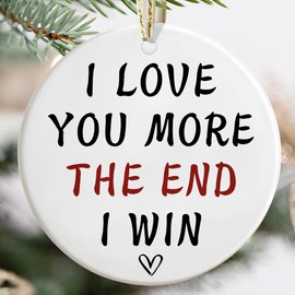 Couple Gifts for Him, Her - Couple Christmas Ornament - Couple Ornament - Anniversary, Wedding, Valentine's Day Gifts for Husband, Wife, Boyfriend, Girlfriend - Sentimental Romantic Gift - Love More