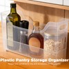 OMISTAR 3 Pcs Clear Plastic Pantry Storage Organizer Bins, 13.4