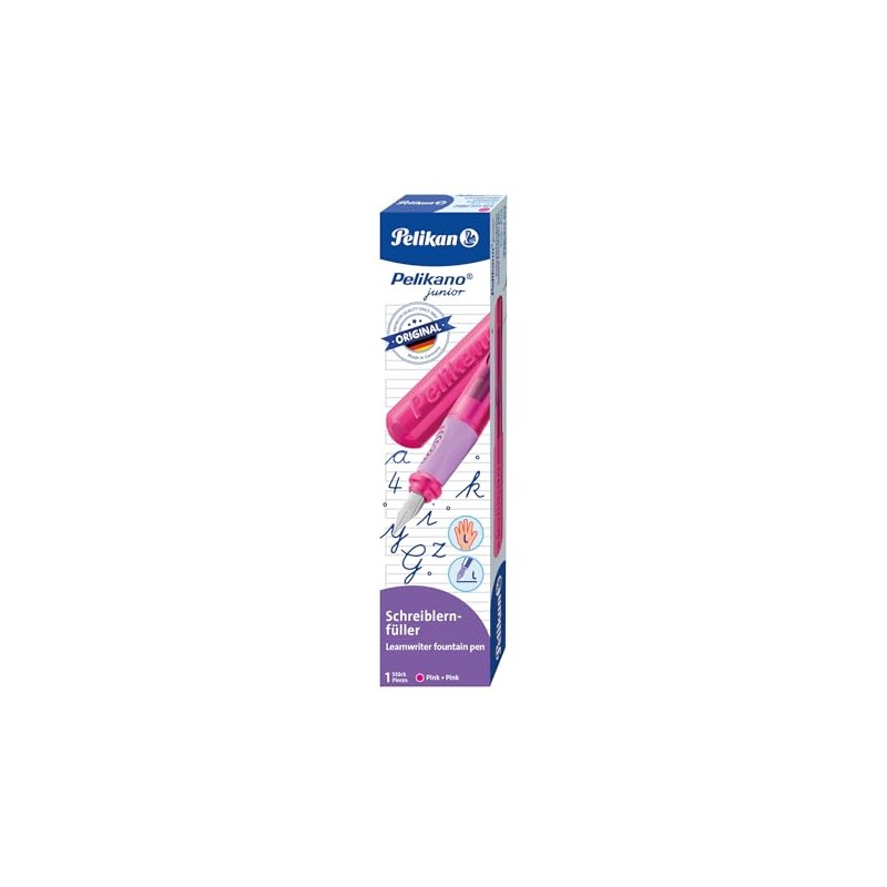 Pelikan Pelikano Junior 824866 Fountain Pen for Left-Handed Users, Pink,