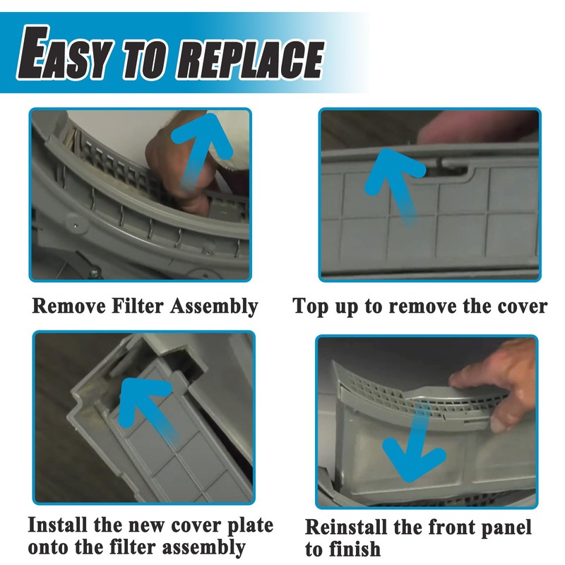 2Pcs DC63-01140A Dryer Lint Screen Filter Cover with Spring, Replacement