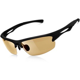 KANASTAL Men's Sunglasses, Sports, Ultra Elastic Ear Hooks, Frame, Polarized, UV400, UV Protection, Popular, Ultra Lightweight, Shock-Resistant, Baseball, Mountain Climbing, Fishing, Bicycle