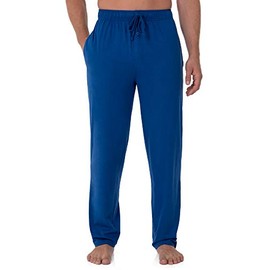 Fruit of the Loom Men's Extended Sizes Jersey Knit Sleep Pajama Lounge Pant (1 & 2 Packs), Mazarine Blue, 3X-Large