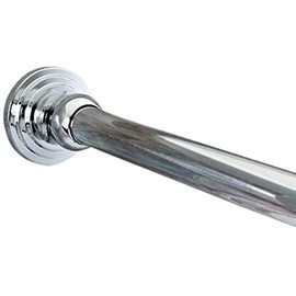 Dynasty Hardware DYN-SR60-CM 1-Inch Diameter Shower Curtain Rod And Mounting Brackets, 60-Inch, Polished Chrome