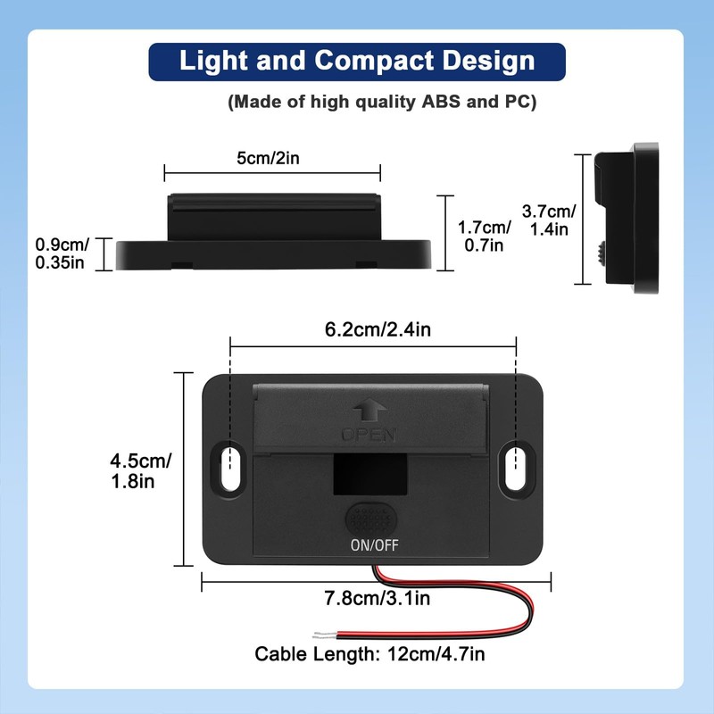 TSV 3 Port 12V USB Outlet Panel Wall Mount, 36W
