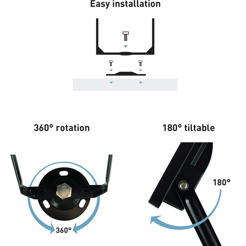 Collingwood FLOODLIGHT Spotlight 30W with OR Without PIR FL03. Colour