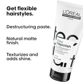LOral Professionnel Tecni Art  Depolish  Pasta modeladora para cabello  Acabo mate  100ml - Producto Original de Alta Calidad, Entrega Rápida y Segura