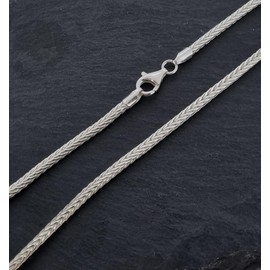 Treasure Bay Mens and Women's Foxtail Silver Bracelet - 925 Sterling Silver - Italian Design - Lengths 17.5cm, 18.5cm and 19.5cm, 22 cm, Sterling Silver, No Gemstone
