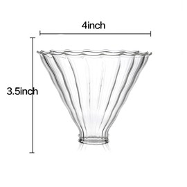 Mozacona 2pcs Glass Funnel Pour Over Coffee Filters,Coffee Drippers