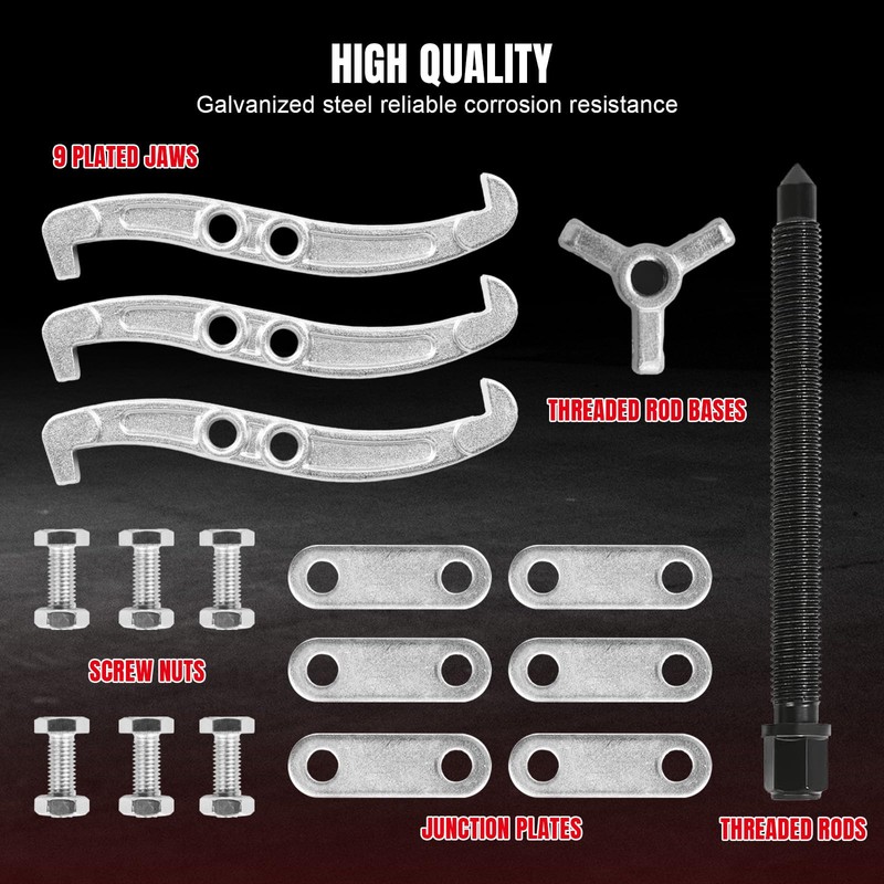 BIG RED Gear Puller Set, 3''4''6'' 3 jaw Puller Tool,