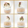 Snow globe Christmas angel white gold dreamy | base with