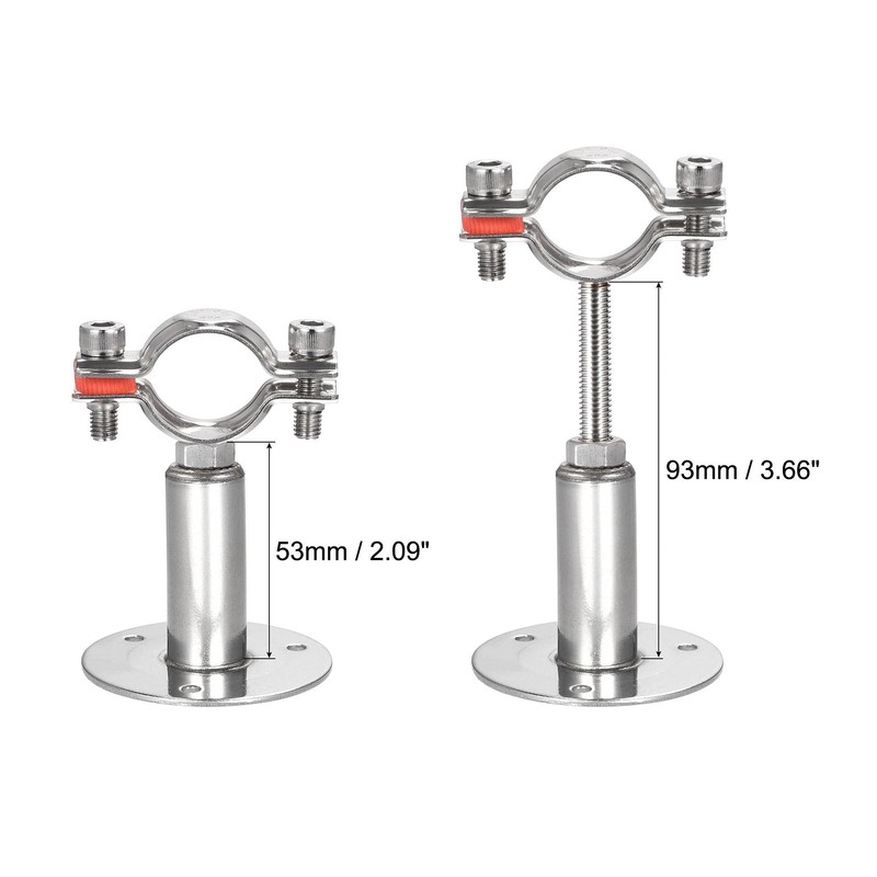 sourcing map Wall Mount Ceiling Mount Pipe Support, 304 Stainless