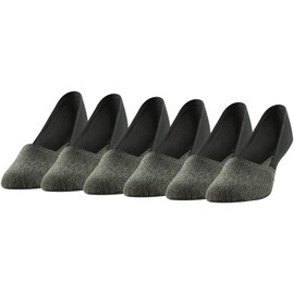 PEDS Women's Smooth Edge No Show Socks, Multipairs, Black/Grey (6-Pairs), Shoe Size: 5-10