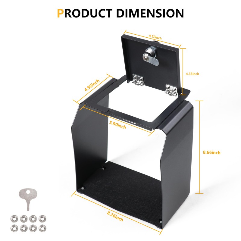 RERPRO Center Console Gun Safe Lock Box Armrest Storage Compatible