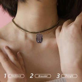 FENICAL 20pcs Vintage Egyptian Scarab Pendant Charms DIY Jewelry Making Accessories for Necklace Bracelet ()