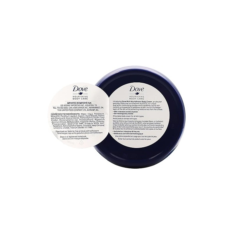 Dove Nourishing Body Care, Face, Hand, and Body Rich Nourishment