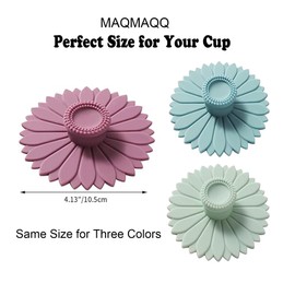 Fundas de silicona para tazas de girasol (juego de 3), tapas de silicona multicolor para tazas, tazas, fundas de tazas flexibles, teteras, tapas de tazas calientes para café y té