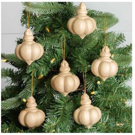 Paper Mache Ornaments - Pack of 12 DIY Premade Papier Mache 3 inch Onion Bulb Ornament to Paint Decoupage and Decorate for Christmas Tree Decorating by Factory Direct Craft
