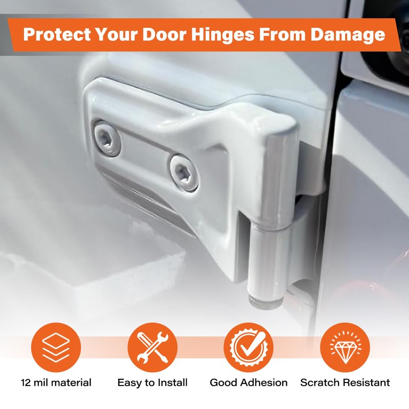 GZZTORES 5 PCS Door Hinge Protection Kit, Compatible with Wrangler
