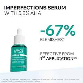 Uriage Hyseac Sérum renovador 5,8% AHA Zinc 30ml - Serum exfoliante piel nueva, anti imperfecciones para brotes adultos piel grasa y normal - refina y