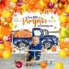 Mocsicka Little Pumpkin is Turning One Backdrop Pumpkin Truck First