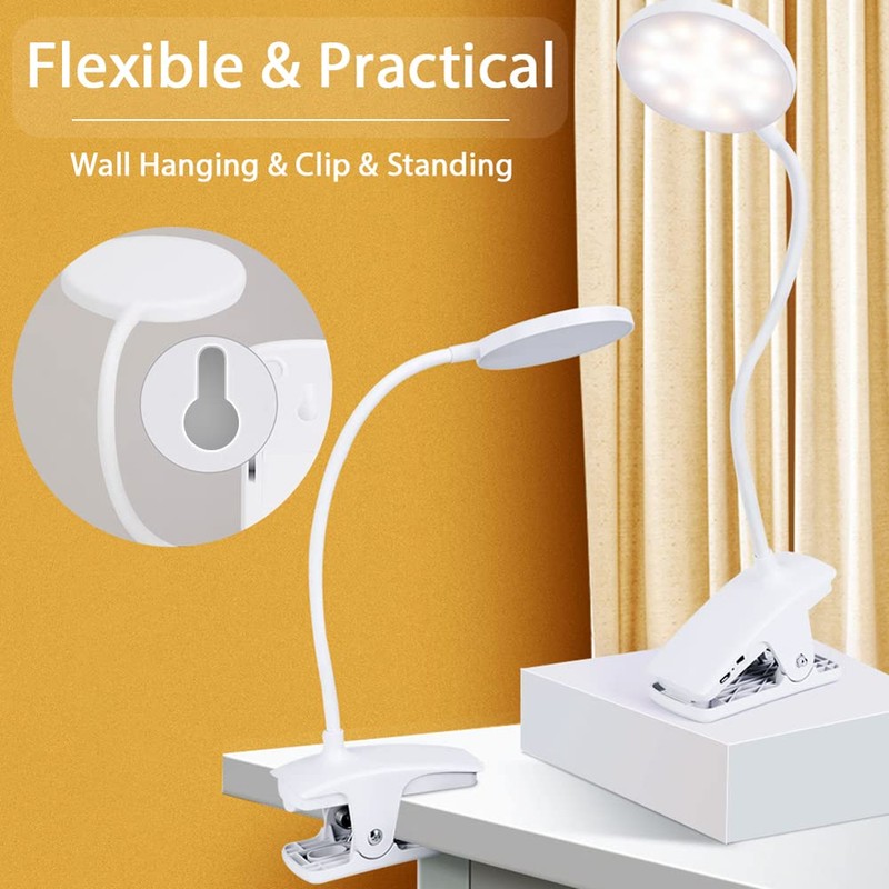 SUNLONG Dorm Room Essential Clip on Light Wall-Mounted, 3 Color