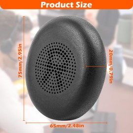 Replacement Ear Pads for Jabra Evolve2 65/Evolve2 40 for Jabra Elite 45H Wireless Headset Headphones Earpads Replacement Pads 1 Pair with Softer Protein Leather Black