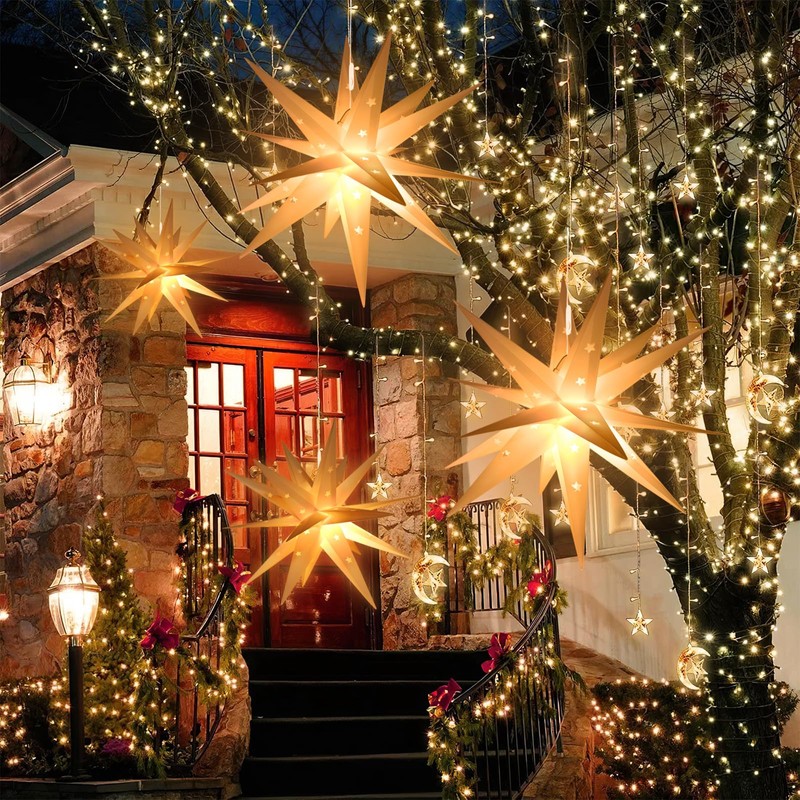 Luminous Star 3D Christmas Star, Illuminated, 45 cm LED Christmas