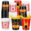 Domensi 24 Pcs Movie Night Cups 16oz Party Favors Supplies
