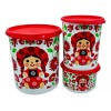 Tupperware Set 3 Botes Toqué Mágico Herméticos Para Alimento Tupperware