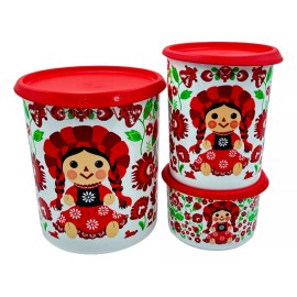 Tupperware Set 3 Botes Toqué Mágico Herméticos Para Alimento Tupperware