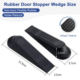 4 Pcs Door Stoppers Rubber Door Stop Heavy Duty Non-Slip Door Wedges Stopper for Floor Non-Slip on Tiles/Carpet/Parquet Doorstop Ideal for Homes, Offices, Workshops