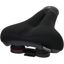 Terry Fisio ClimaVent Gel Max Woman Saddle with Light FeC Steel Frame and ClimaVent Outer Material in Black, Seat Width: 12 cm - 15 cm, 423 003 76