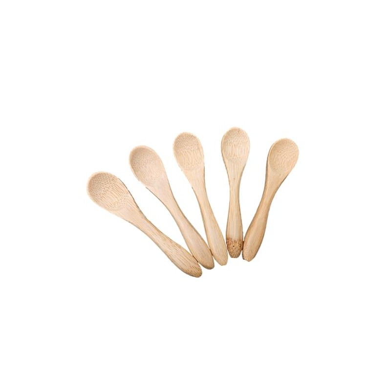 Fat-catz-copy-catz 5X Mini Natural Wooden Cutlery Spoons for Mixing Honey