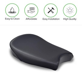 AlveyTech Black Vinyl Seat - Replacement fits the Coleman CT200U-EX, CT200U-EXR Mini Bikes - Comfortable Foam Cushion - Easy to Clean & DIY Install - Coleman Mini Bike Seats