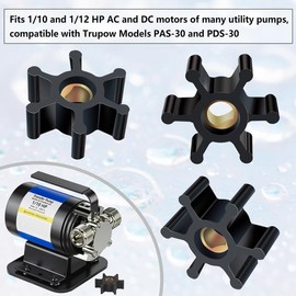 Qblahip New 3 Pack Impeller Replacement Fit for Utility Water Transfer Pump for 1/10th HP & 1/12th HP,5UXL7