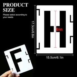 42 Pieces Plastic Connectable Stencils Set Letters Numbers Sign Stencils Reusable Alphabet Painting Template for Painting on Wall Home Decor DIY and Crafts (6 Inches)