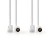 Coaxial/CAT6 Combo Cable | with Connectors | 1.5m