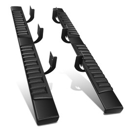 DNA MOTORING 6.75" Flat Running Boards Side Step Bars Compatible with 1999-2016 Ford F250 SD F350 SD F450 SD F550 SD Crew Cab, Black, STEPB-A-0094