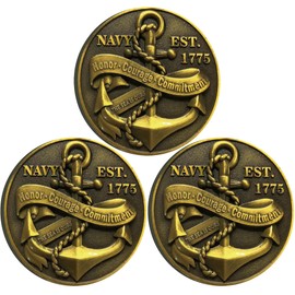 USA-Navy Core Value Sailor's Creed Challenge Coin (3 Stück)