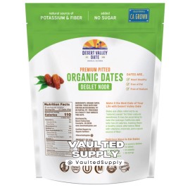 Desert Valley 2 Packs Desert Valley Organic Dates Deglet Noor Dried Fruit 40 oz Each Pack