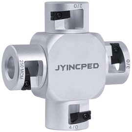 Large Cable Stripper (2/0-250 MCM),Wire Stripper for AWG 2/0 250 MCM 3/0 4/0 Wire Stripper Tool,4 in 1 Large Guage Wire End Insulation & Big Round Cable Stripper for Safe and Precise Jacket Removal