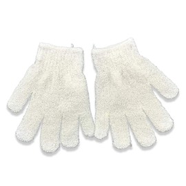 1 Pair Exfoliating Bath Gloves – Soft Body Scrubber Gloves for Shower, Spa, Massage – Dead Skin Remover - Cleanse and Visibly Revive Skin - Look Beautiful, Live Beautifully