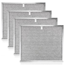 BPS1FA30 99010299 Range Hood Grease Filter 11-3/4" x 14-1/4" x 3/8" Mesh Aluminum Filter fit for B-roan QS1 30" N-utone WS1 QS2 Range Hood Replace S99010305 AP3378953-4 Pack by Fetechmate