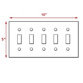 Elements of Space - Decorative Switch Plate Covers - 5 Gang Switch Plate - Tiny Flowers Array Design