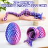 Josunlealy 3D Printed Dragon Egg,12“Crystal Dragon Inside, 3D Printed Gift,