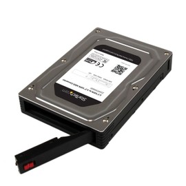 StarTech.com 2.5" to 3.5" SATA HDD/SSD Adapter Enclosure - External Hard Drive Converter with HDD/SSD Height up to 12.5mm (25SAT35HDD), Gray